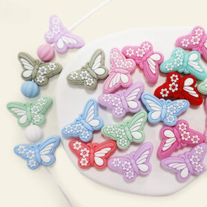 Wholesale 10PCS Cartoon Butterfly Silicone Beads