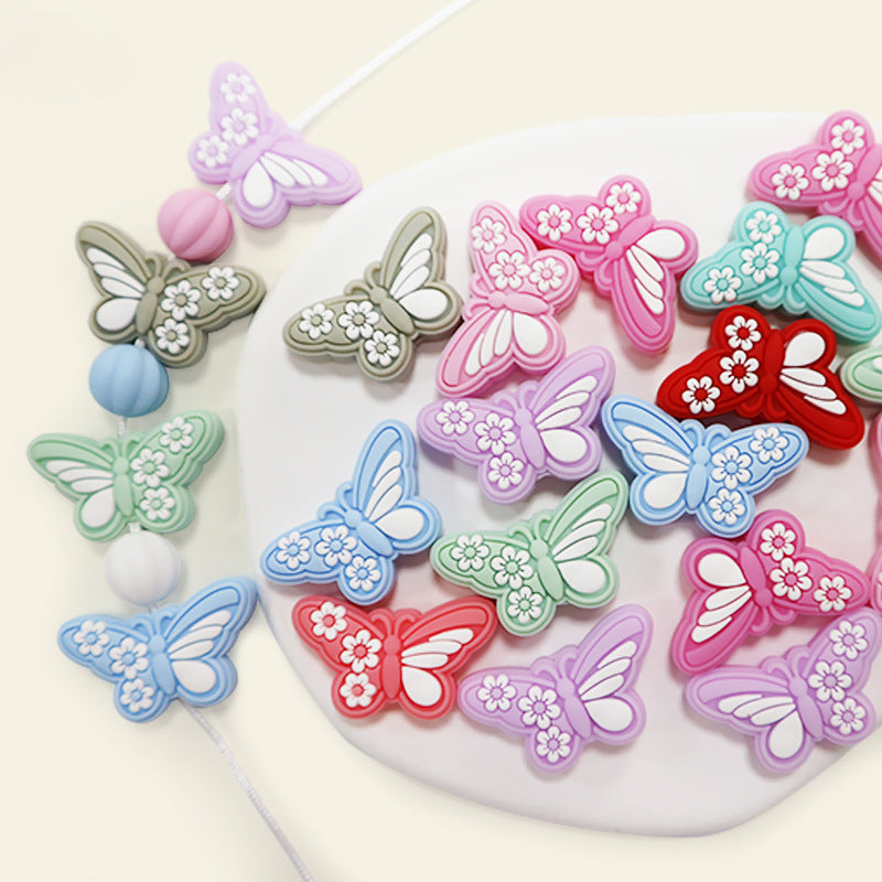 Wholesale Cartoon Butterfly Silicone Beads