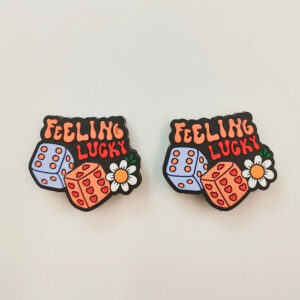 Wholesale 10pcs Cartoon Creative Flower Dice Silicone Beads