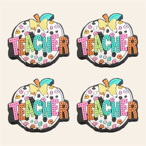 Wholesale 10pcs Creative Thanksgiving Teacher's Day Colorful Apple Silicone DIY Beads