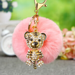 Tigress + pink fur ball / Single opp bag packaging