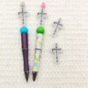 Wholesale 10pcs Cool High-grade Cross Silicone Beads