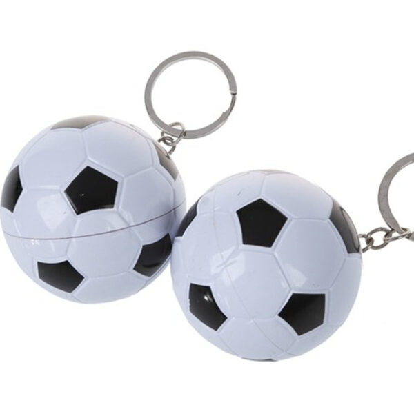 Wholesale Cute football shaped mini retractable pen keychain