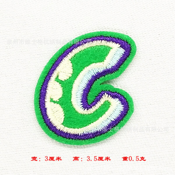 Wholesale 26 English letter cartoon clothes embroidery DIY Patches