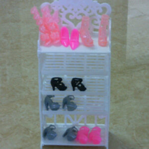 Shoe rack does not label plus random 10 pairs of different styles of doll shoes / Style as shown in figure