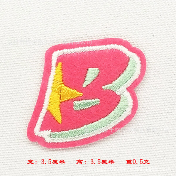 Wholesale 26 English letter cartoon clothes embroidery DIY Patches