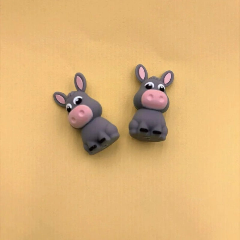 Wholesale New Creative Silicone Beads Cartoon Donkey Silicone Beads
