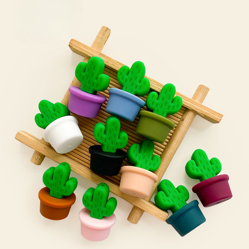 Wholesale of Mini Cactus Silicone Beads