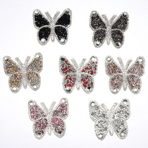 Wholesale Butterfly pattern colorful rhinestone embroidery DIY Patches