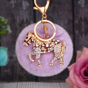 Full diamond Pony Plush light purple / Single opp bag packaging