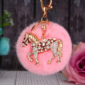 Full diamond pony plush pink / Single opp bag packaging