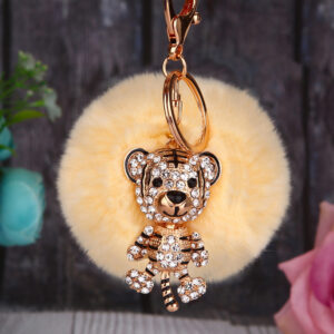 Tigress + beige fur ball / Single opp bag packaging