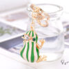 Wholesale Diamond Crown Frog Bag Hanging Metal Keychain