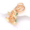 Wholesale Diamond Crown Frog Bag Hanging Metal Keychain