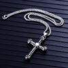 Wholesale Titanium Steel Gold and Silver Cross Necklace