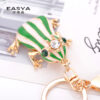 Wholesale Diamond Crown Frog Bag Hanging Metal Keychain