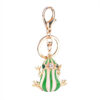 Wholesale Diamond Crown Frog Bag Hanging Metal Keychain