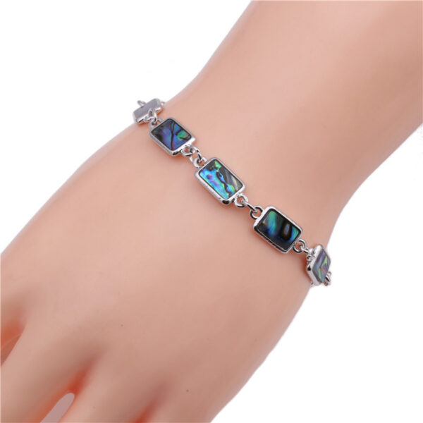 Wholesale Colorful Abalone Shell Rectangular Geometric Bracelet