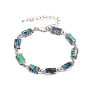 Wholesale Colorful Abalone Shell Rectangular Geometric Bracelet
