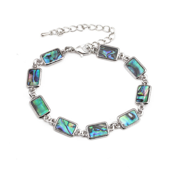 Wholesale Colorful Abalone Shell Rectangular Geometric Bracelet