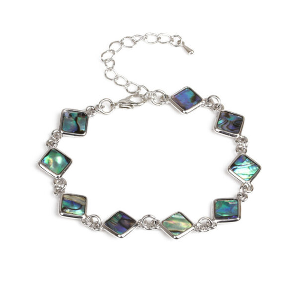 Wholesale Colorful Abalone Shell Rectangular Geometric Bracelet