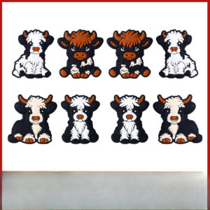 Wholesale 20pcs Animal Highland Cattle Silicone Children's Grinding Rod Dental Glue Anti Falling Chain Loose Beads