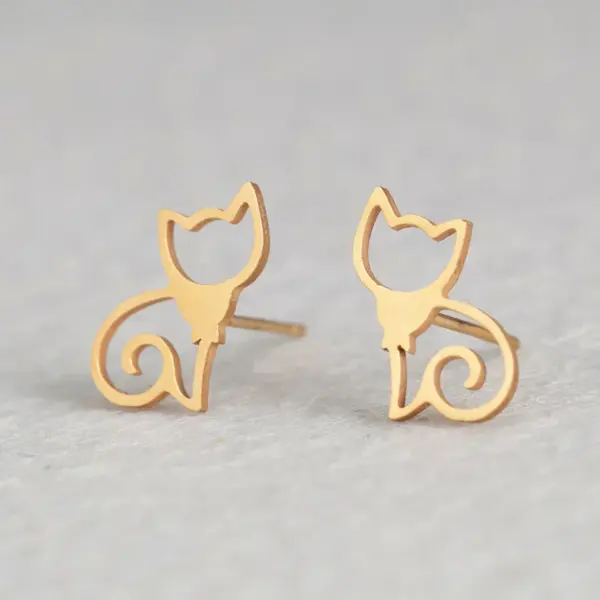 Animal 304 Stainless Steel Stainless Steel Simple Style Ear Studs