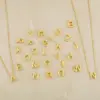 Fashion Letter Copper 18k Gold Plated Necklace In Bulk