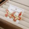 Fashionable Stainless Steel Butterfly Starfish Drip Oil Earrings Women's Accessory Elegant Versatile Geometric Pattern Jewelry