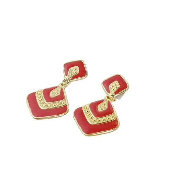 Fashionable Stainless Steel Butterfly Starfish Drip Oil Earrings Women's Accessory Elegant Versatile Geometric Pattern Jewelry