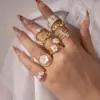 Geometric-Electroplated-Rings-For-Women-In-304-Stainless-Steel-With-18K-Real-Gold-PVD-Coating-And-Mother-of-Pearl-Inlay-main-image-1 Geometric Electroplated Rings For Women In 304 Stainless Steel With 18K Real Gold PVD Coating And Mother-of-Pearl Inlay