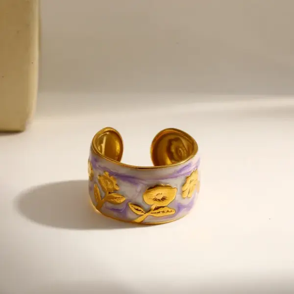 Geometric-Electroplated-Rings-For-Women-In-304-Stainless-Steel-With-18K-Real-Gold-PVD-Coating-And-Mother-of-Pearl-Inlay-main-image-6 Geometric Electroplated Rings For Women In 304 Stainless Steel With 18K Real Gold PVD Coating And Mother-of-Pearl Inlay