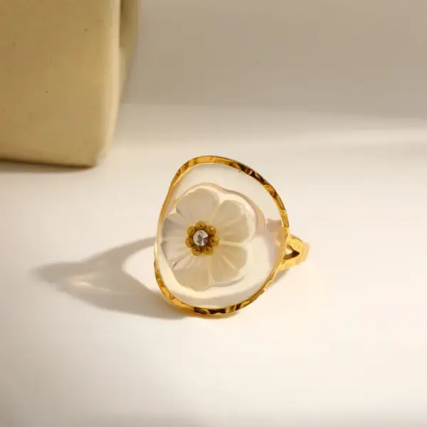 Geometric-Electroplated-Rings-For-Women-In-304-Stainless-Steel-With-18K-Real-Gold-PVD-Coating-And-Mother-of-Pearl-Inlay-main-image-7 Geometric Electroplated Rings For Women In 304 Stainless Steel With 18K Real Gold PVD Coating And Mother-of-Pearl Inlay