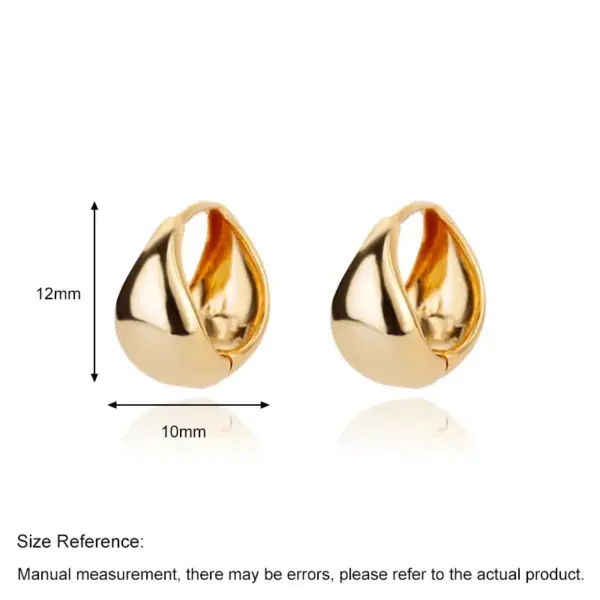 Geometric Three-dimensional Earrings For Women, 304 Stainless Steel With 18K Real Gold Plated PVD Coating 0.03µm Featuring Zircon Inlay