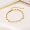 Heart-shaped 18K Gold Plated 304 Stainless Steel Bracelet By Feng Innovation Design, Suitable For Women To Wear On Daily Dates Or Occasions
