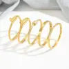 Lucky Heart Waterproof Non Tarnish Bangle For Women In 304 Stainless Steel With 18K Real Gold Plated PVD Coating And Rhinestones
