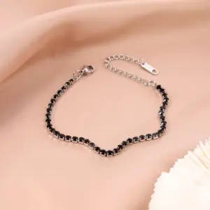 3mm Diamond Bracelet / Black