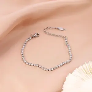 3mm Diamond Bracelet / White
