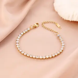 4mm Diamond Bracelet / Gold