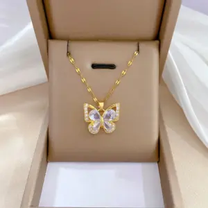 D523 Necklace [Stainless Steel Chain with Copper Pendant]