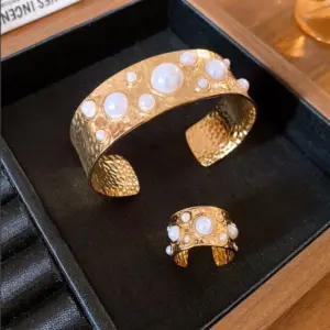 135#Bracelet-gold-two-piece Set (stainless Steel)