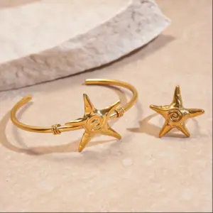 139#Bracelet-gold-two-piece Set (stainless Steel)