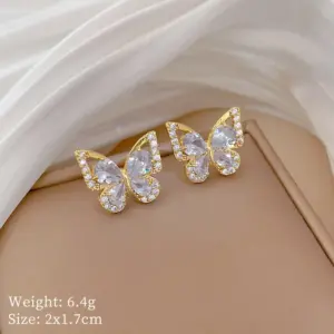 D524 Earrings [copper with Real Gold Plating]