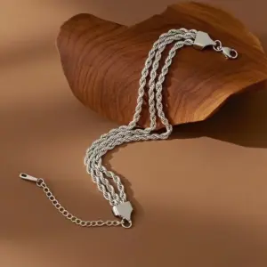 S02062-Twist Three Layers-Bracelet-Steel Color