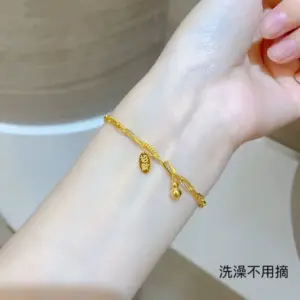 S02122-Double-layered Gourd-Bracelet- Gold
