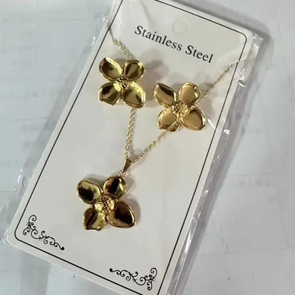 New-Vintage-Court-Stainless-Steel-Gold-Plated-Jewelry-Set-Ocean-Pattern-Earrings-Necklace-Non-Fading-Luxury-Style-For-Women-main-image-2-1 New Vintage Court Stainless Steel Gold Plated Jewelry Set Ocean Pattern Earrings Necklace Non Fading Luxury Style For Women