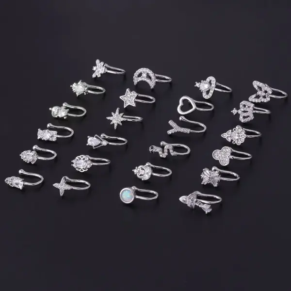 Nose Rings & Studs Fashion Geometric Copper Plating Nose Pin