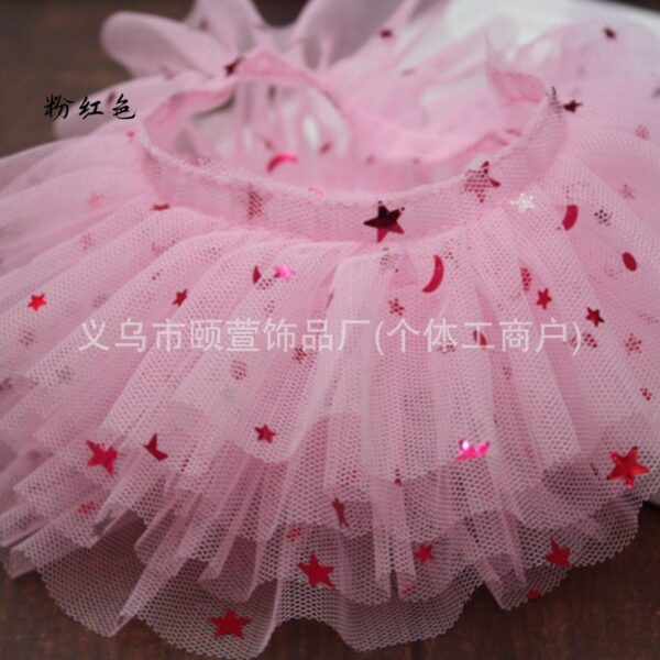 Wholesale 5cm colored mesh sequin lace Doll Accessories