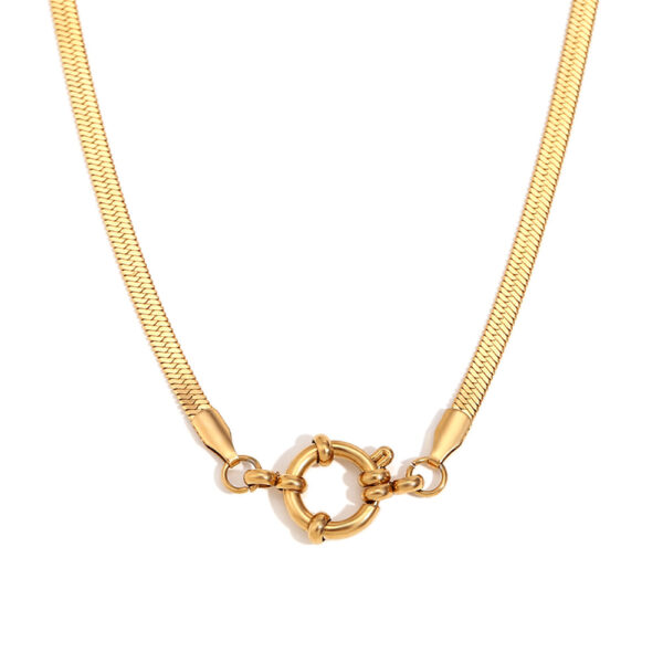 Wholesale Blade gold O-chain stainless steel necklace