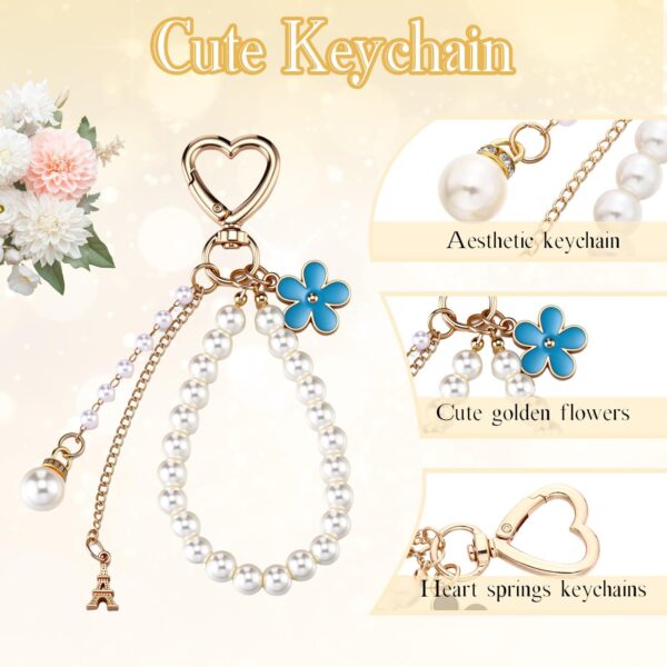 O1CN0103Fzs81bPMJMSmawz_2219764773457-0-cib Wholesale Pearl Cute Blue Bow 5-piece Keychain Set